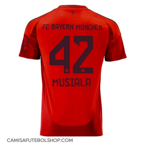 Camisa de time de futebol Bayern Munich Jamal Musiala #42 Replicas 1º Equipamento 2024-25 Manga Curta